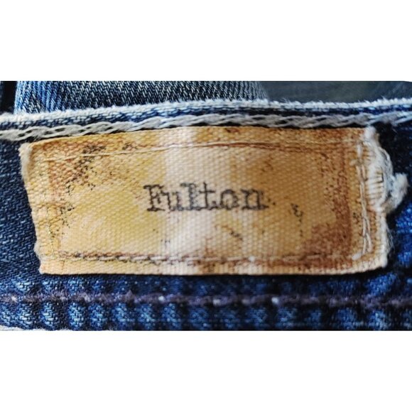 BKE Fulton Bootcut Jeans Men 36x34 Distressed Denim Western Style Rodeo - Picture 9 of 9